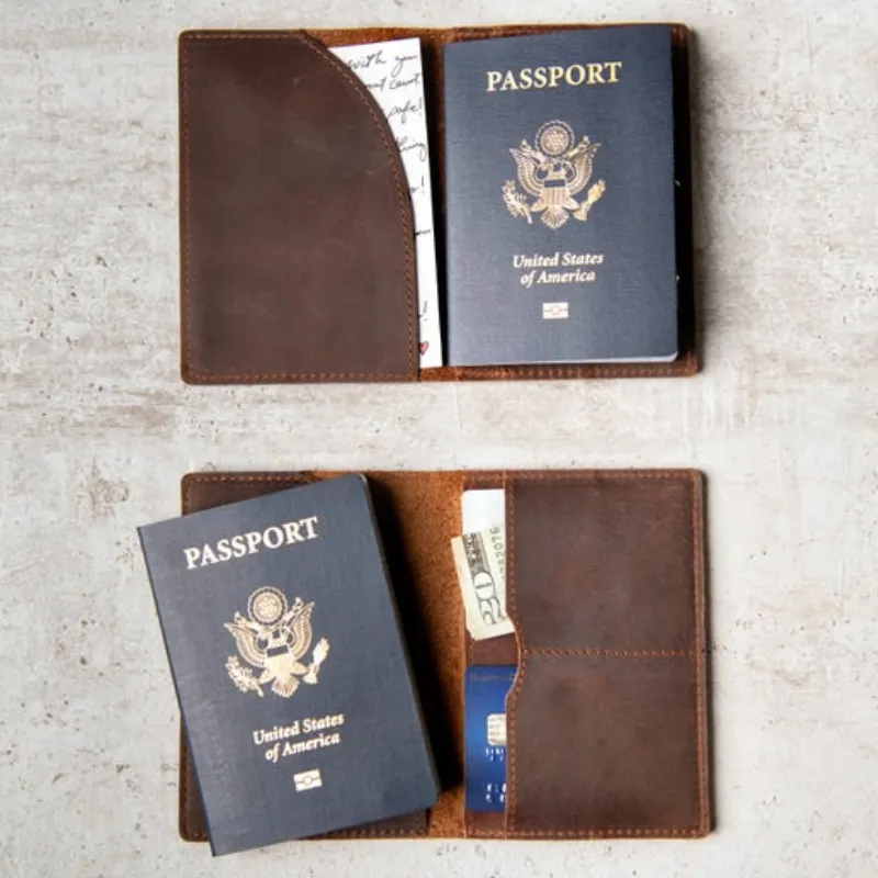 Priam Handmade Leather Passport Cover - High-Quality Travel Wallet