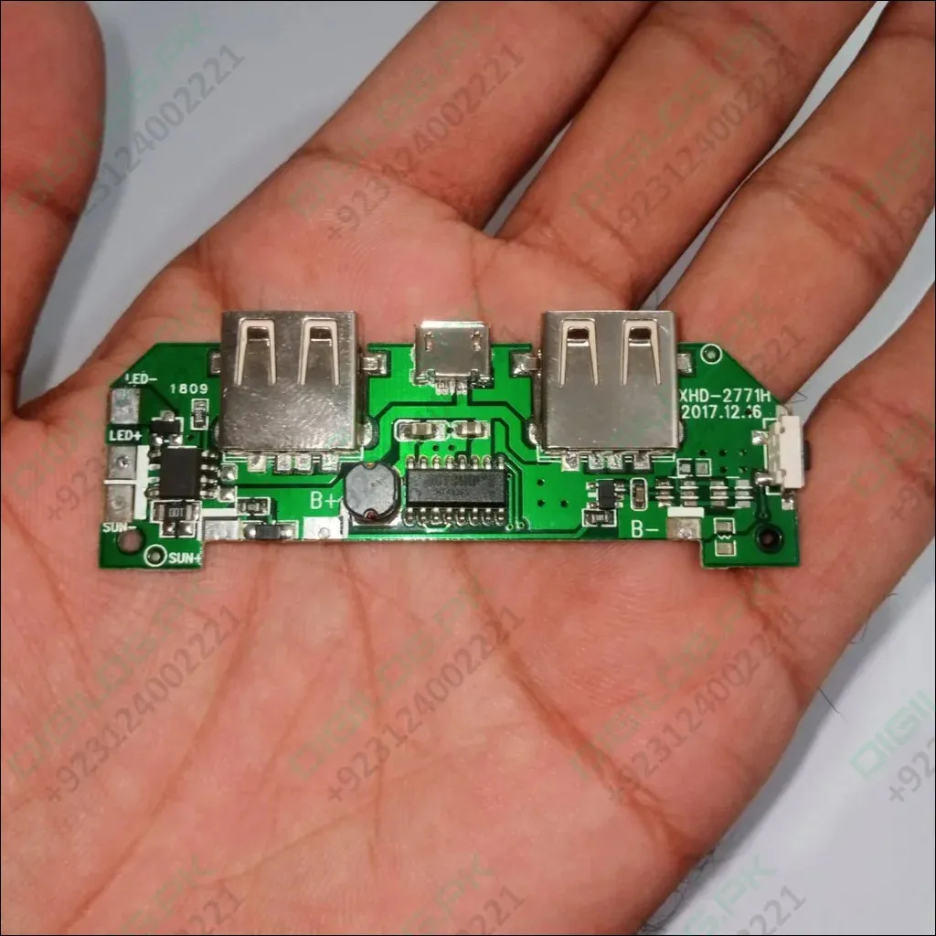 Pull Out 5v 2a Diy Power Bank Module With Emergency Light Points