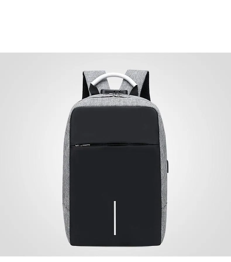 Raids Anti-Theft Backpack With Usb Charging Ports Code Lock Black Bags