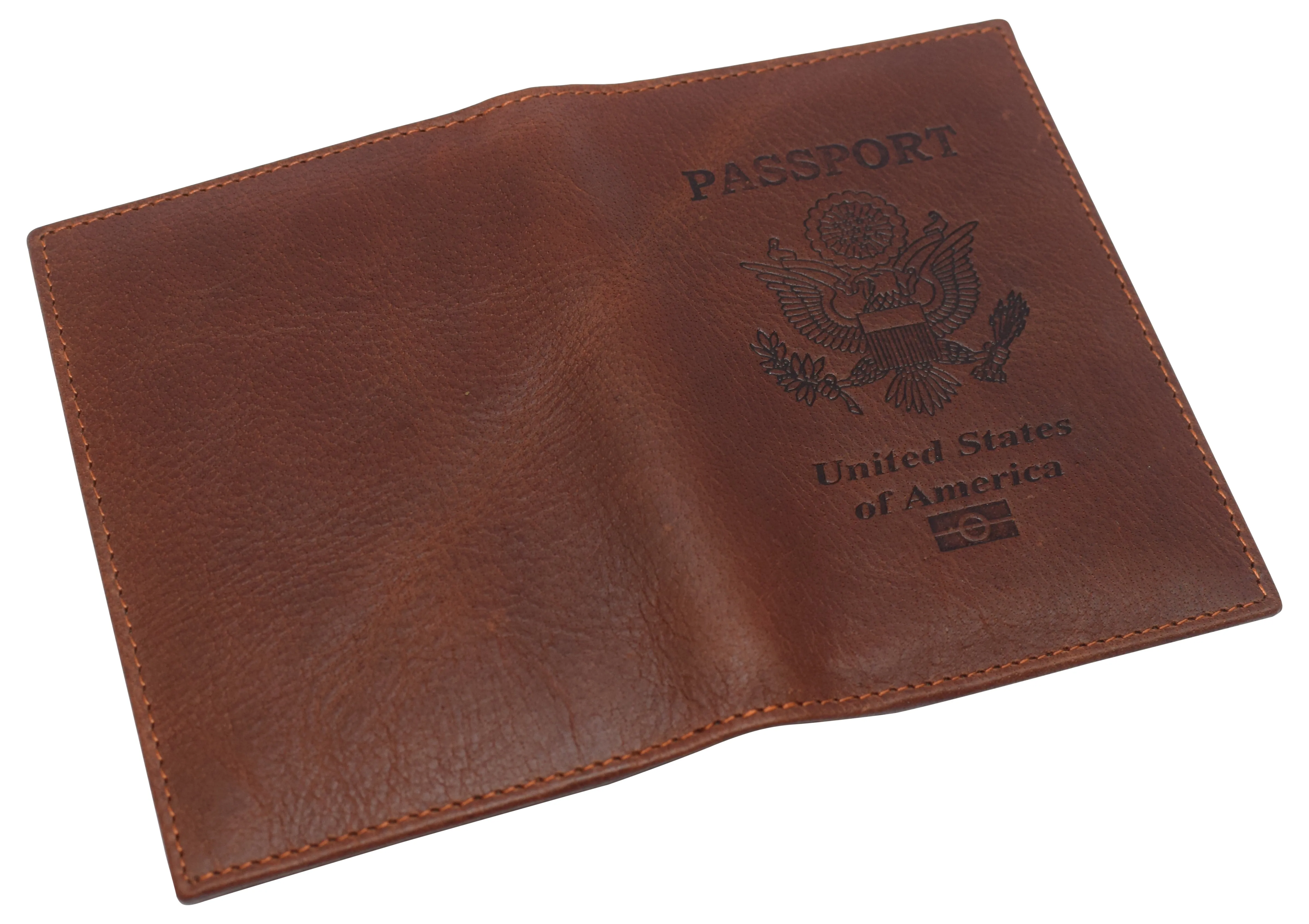 Real Leather RFID Blocking Travel Passport Holder with Vaccine Card Slot