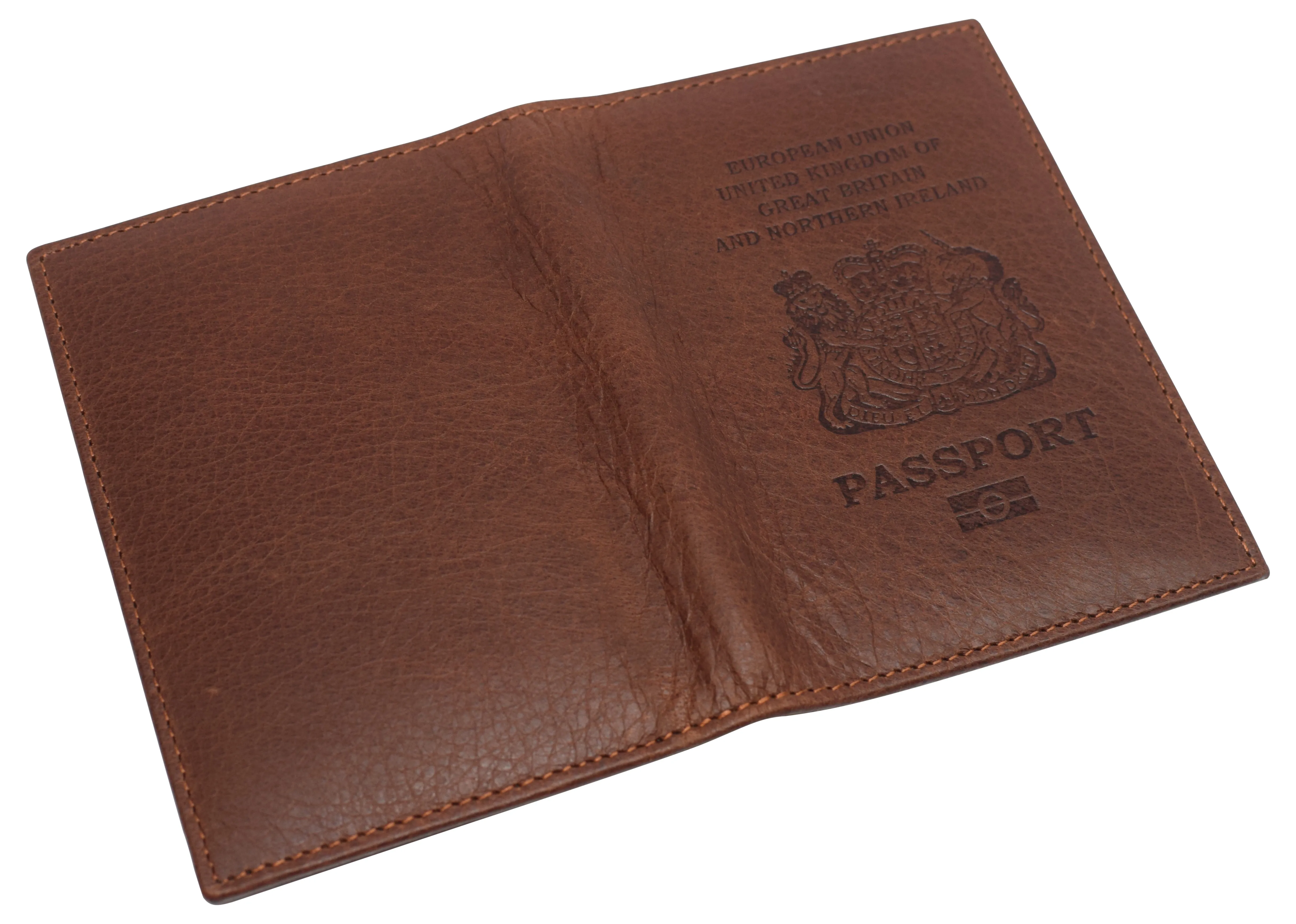 Real Leather RFID Blocking Travel Passport Holder with Vaccine Card Slot