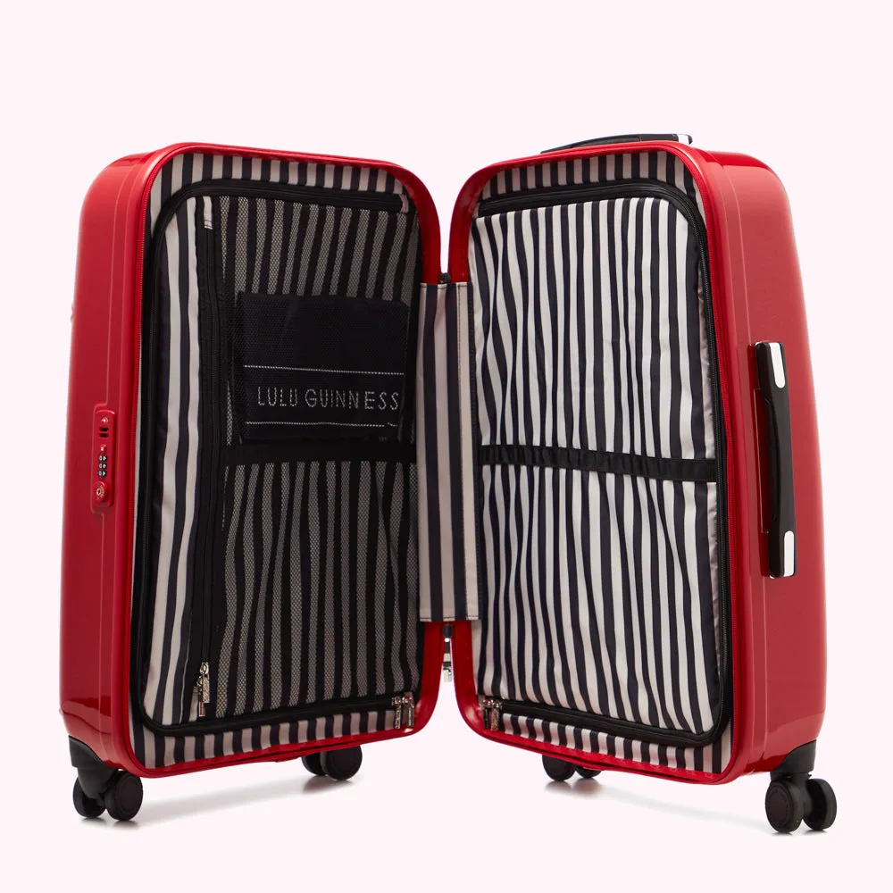 RED MEDIUM HARDSIDED SPINNER CASE