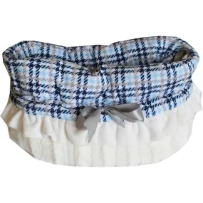 Reversible Snuggle Bug Dog Carrier Blue Plaid