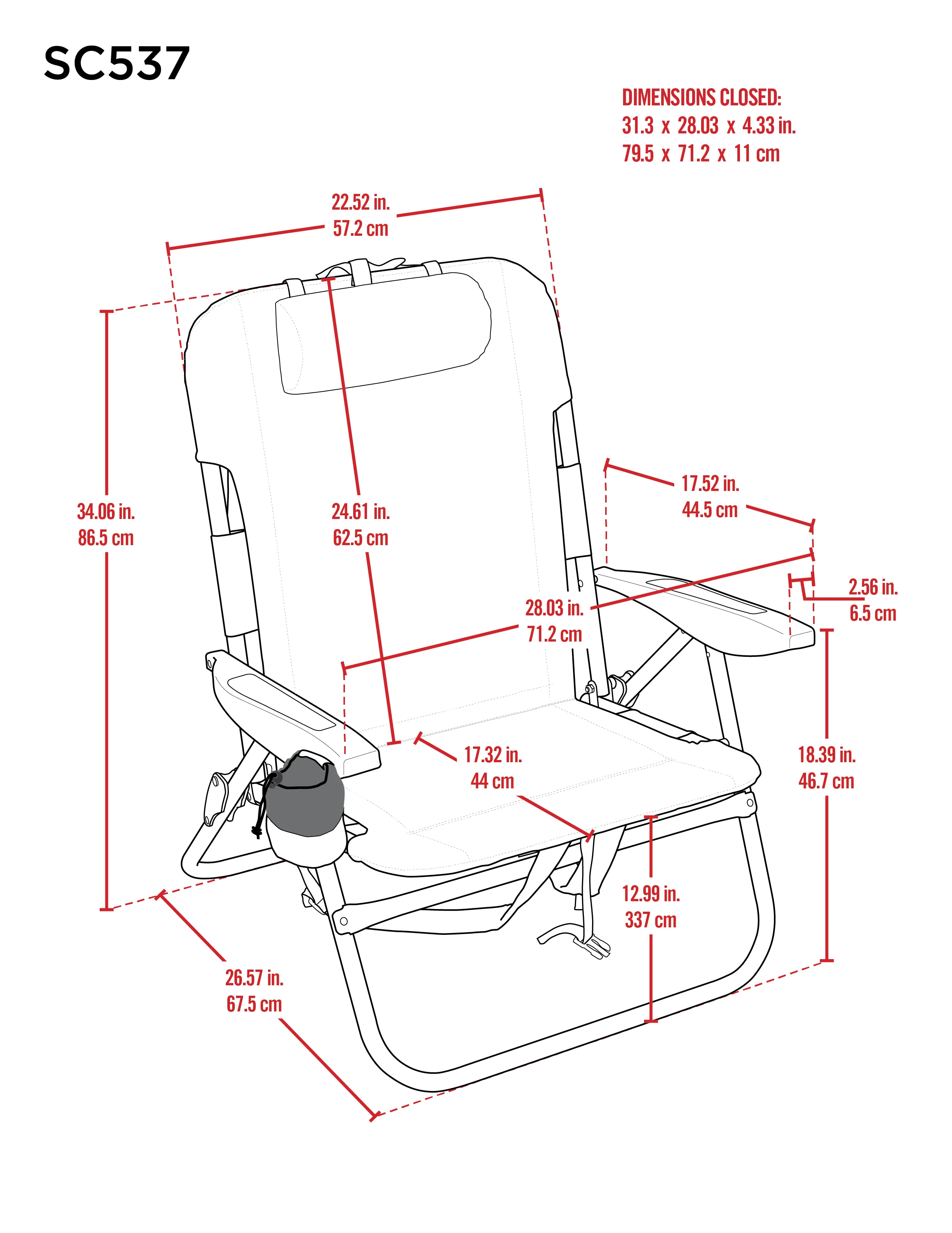 RIO | Big Boy Backpack Chair