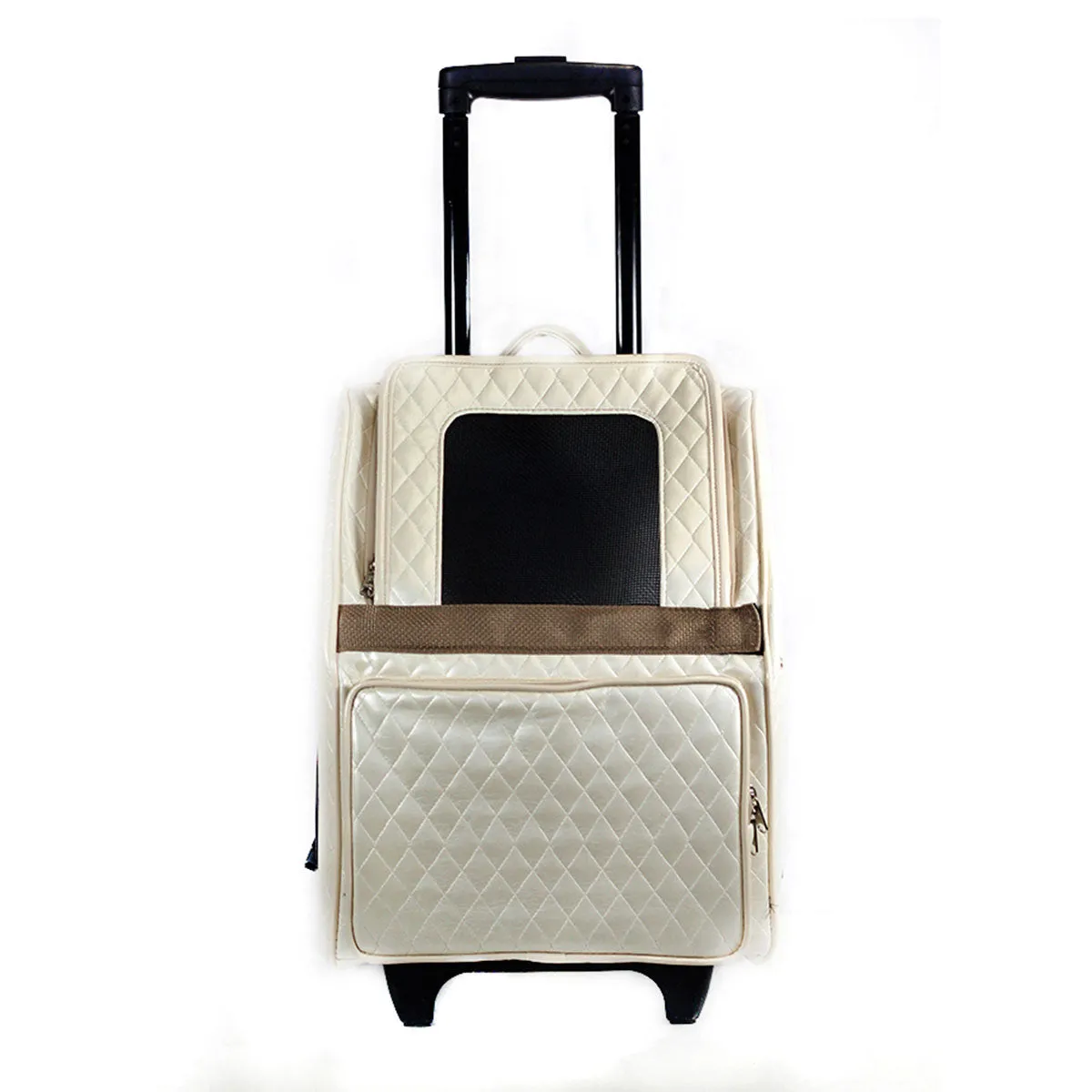 Rio Carrier Bag on Wheels - Quilted Ivory Luxe