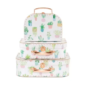 RJB Stone Pastel Cactus Suitcase