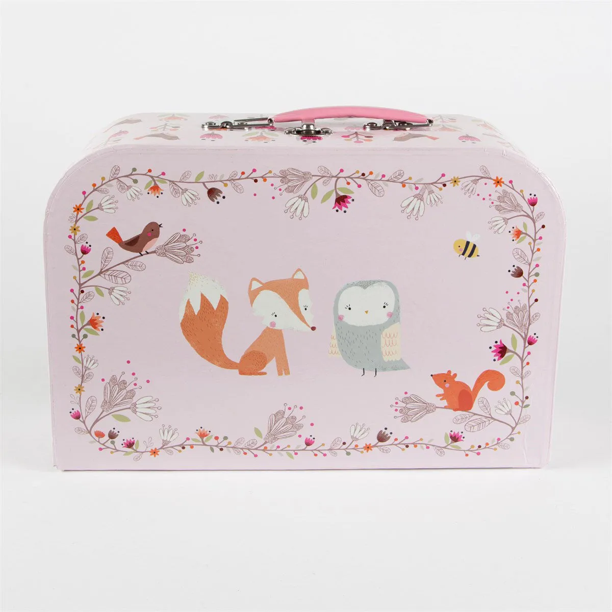 RJB Stone Woodland Friends Picnic Box Tea Set Pink