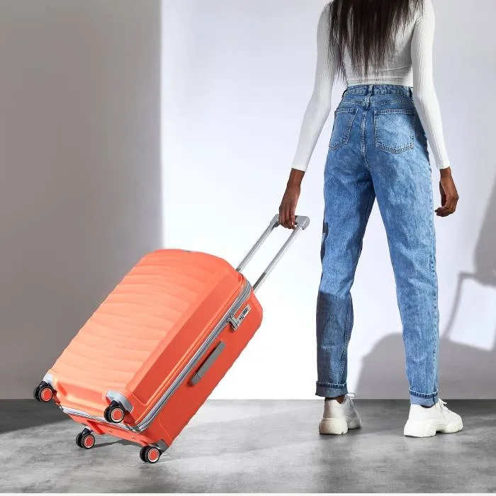 Rock Sunwave Expandable Spinner Medium Suitcase 66cm - Peach