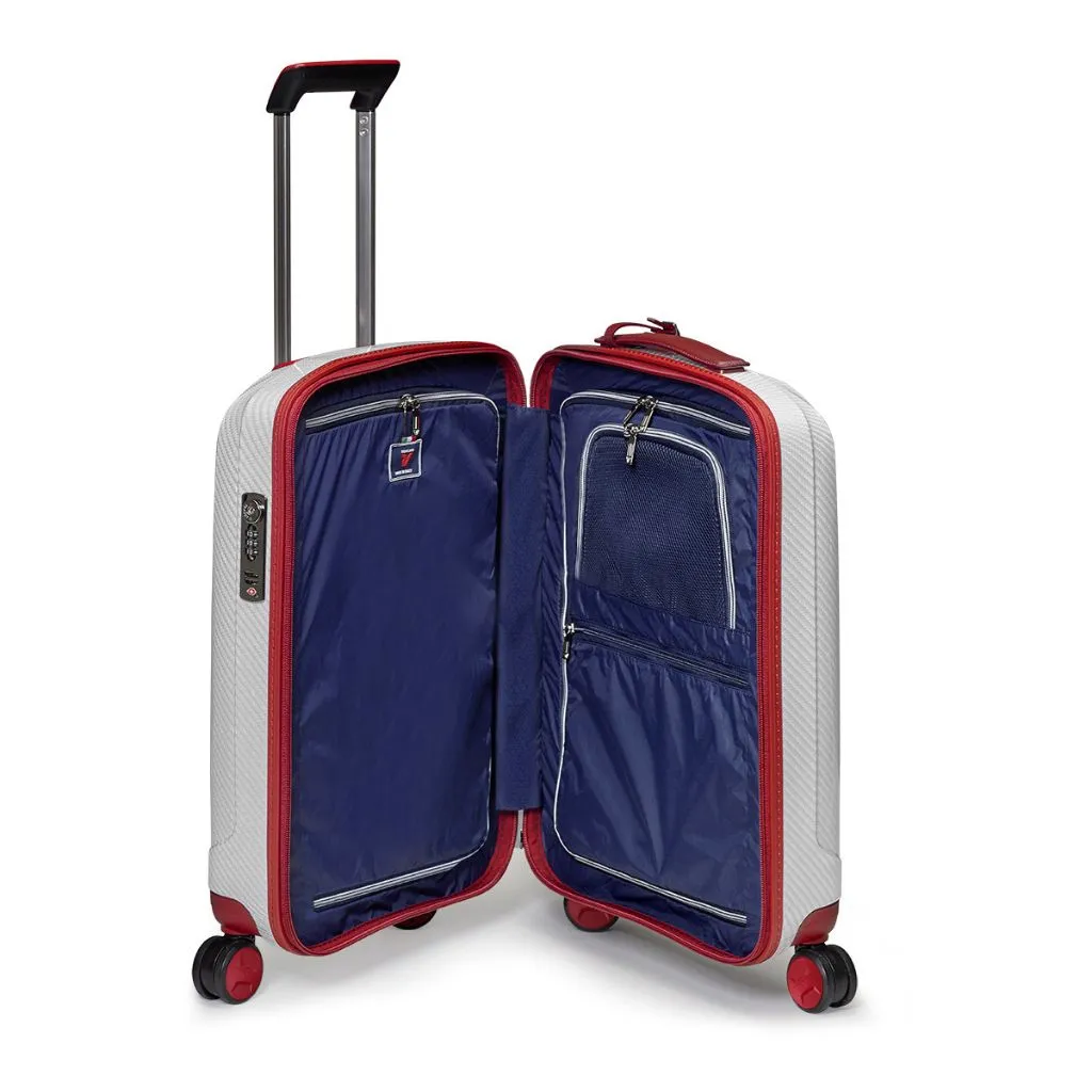 Roncato We Are Glam Carry On 55cm Spinner Suitcase 2kg - White