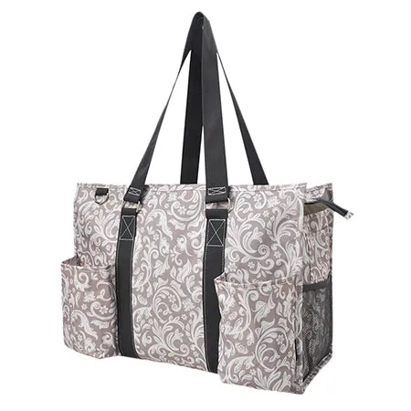 SALE! Floral Vines NGIL Zippered Caddy Large Organizer Tote Bag