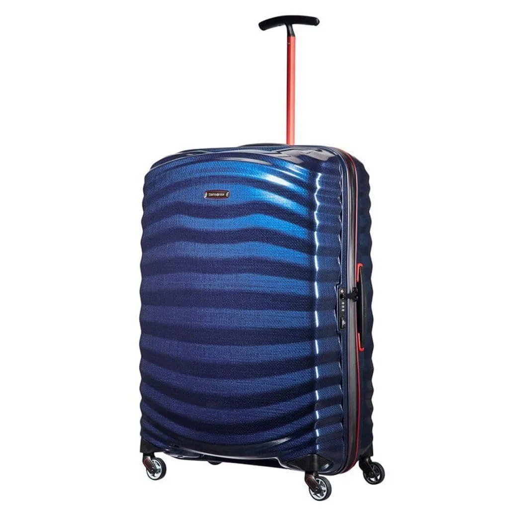 Samsonite Lite-Shock Sports Medium 75cm Hardsided Suitcase - Nautical Blue/Red