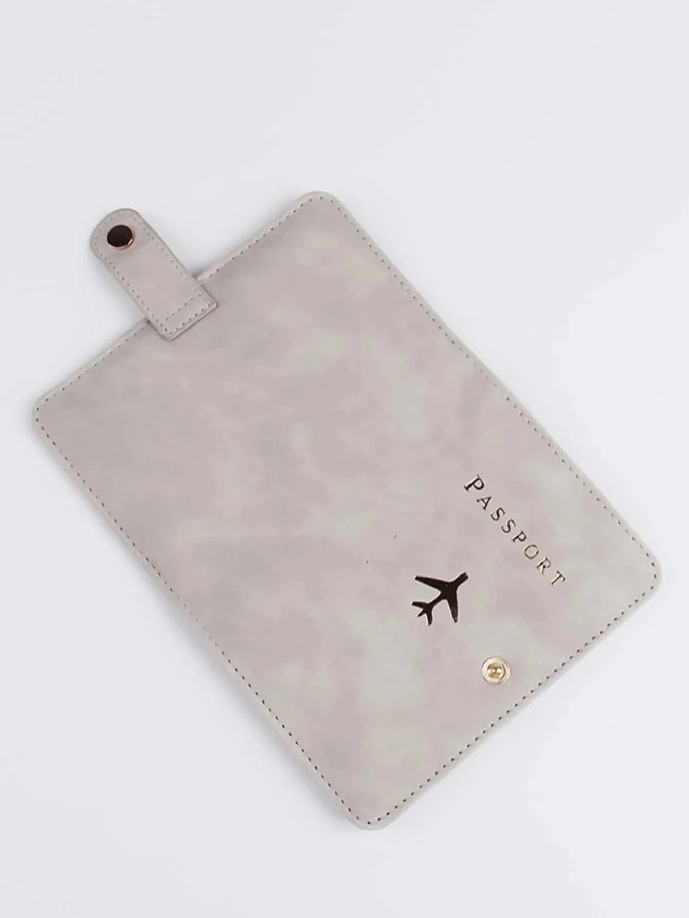 Shein Airplane & Letter Graphic Passport Case