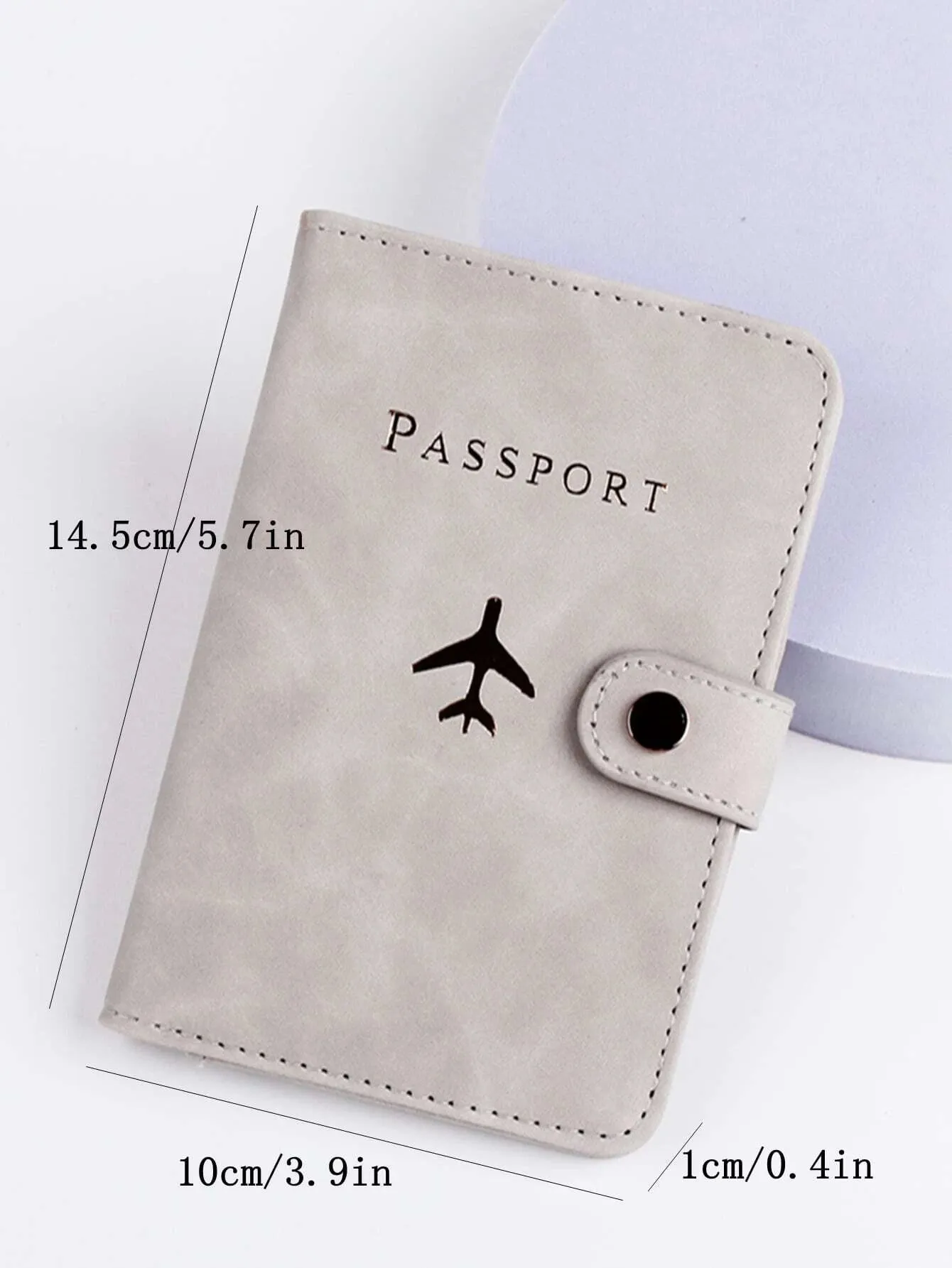 Shein Airplane & Letter Graphic Passport Case