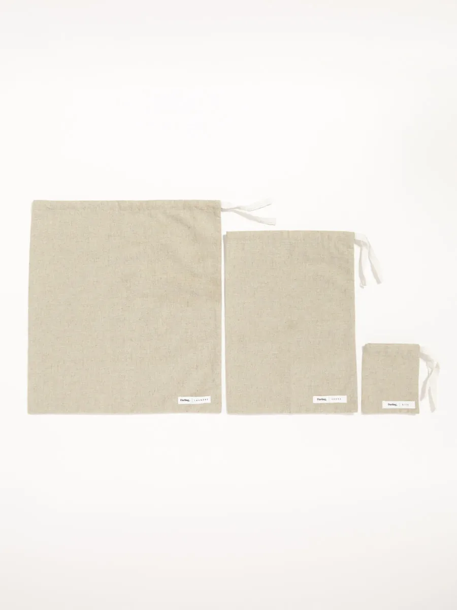 Shore Linen Travel Bag Set