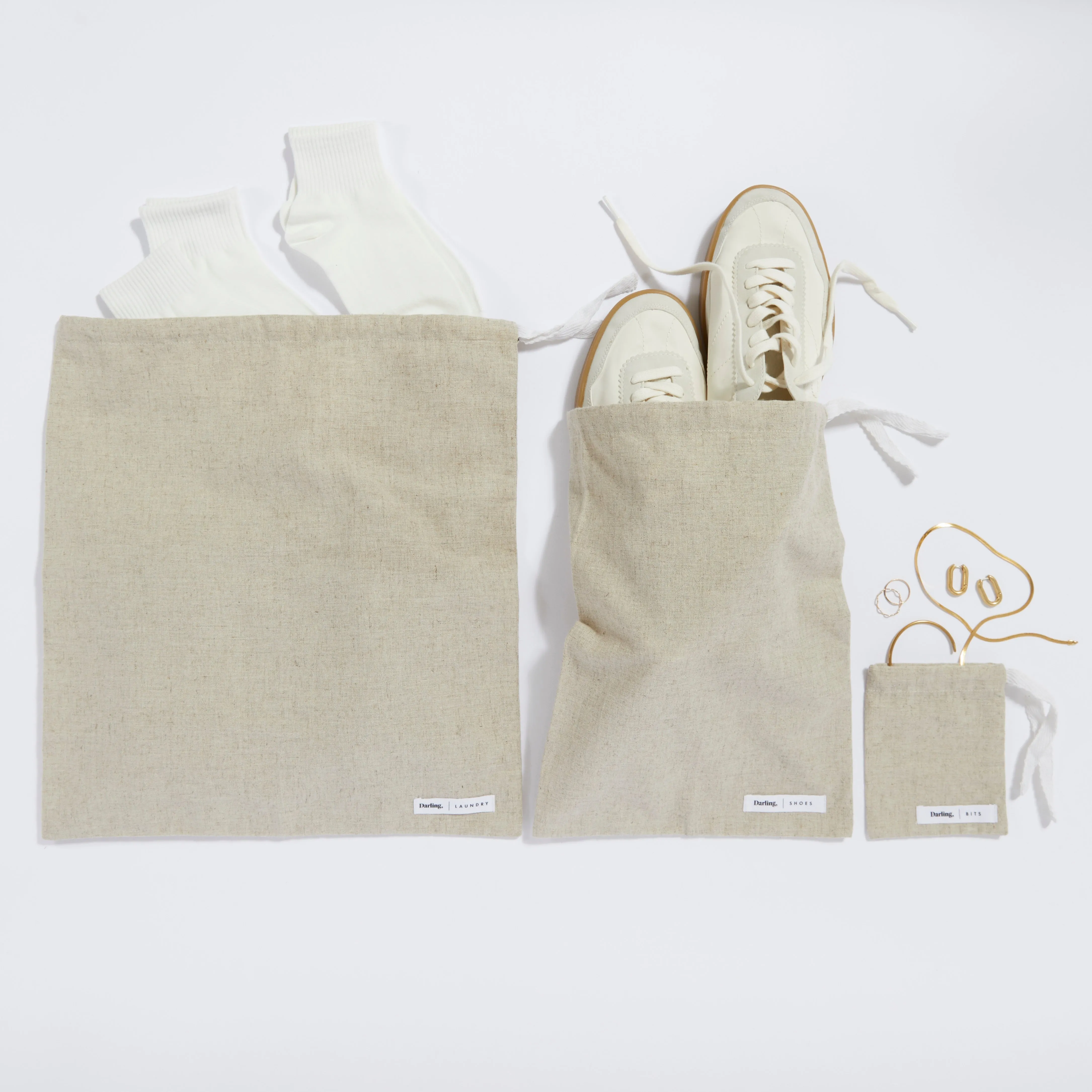 Shore Linen Travel Bag Set