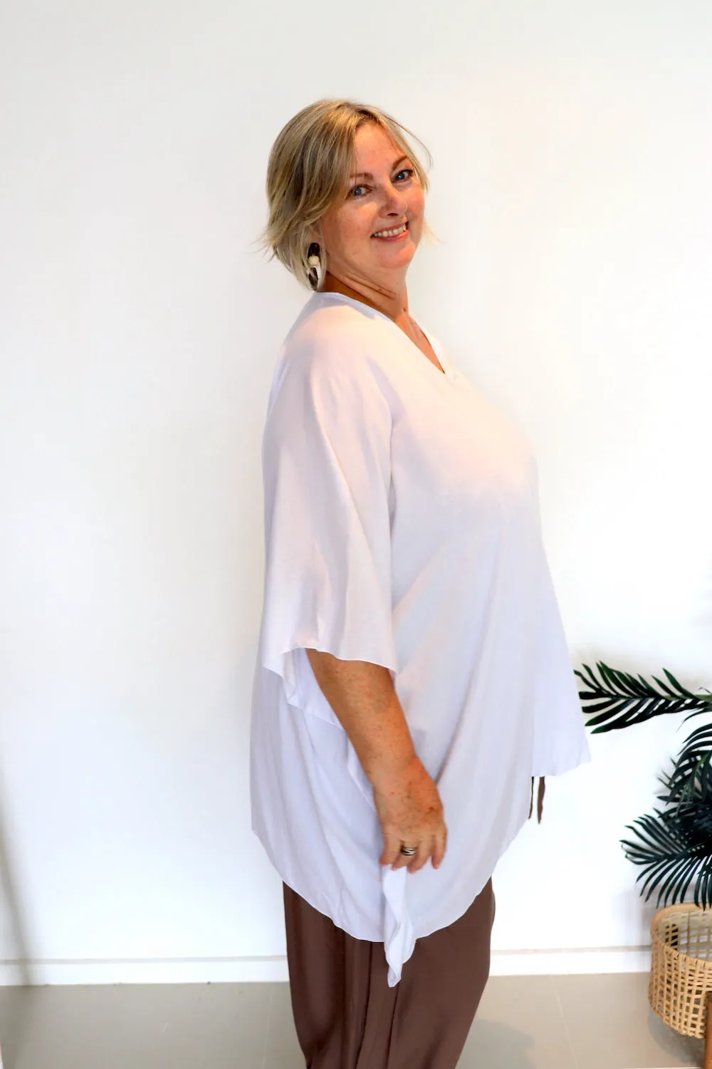 Short Kaftan In White