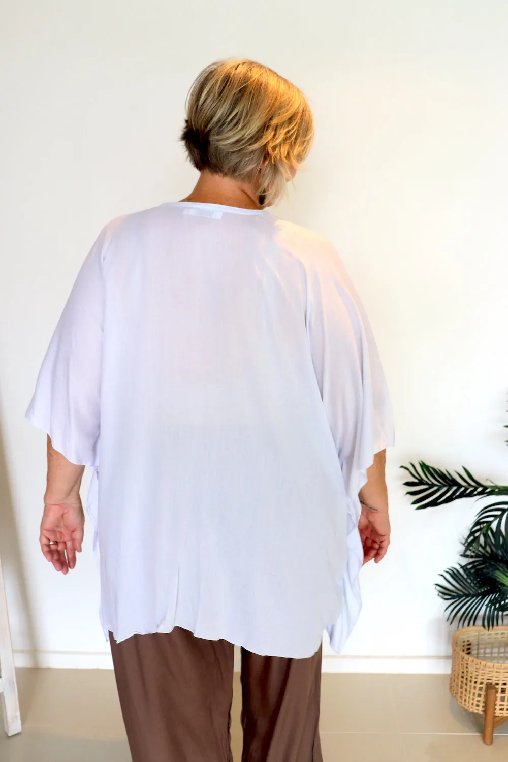 Short Kaftan In White