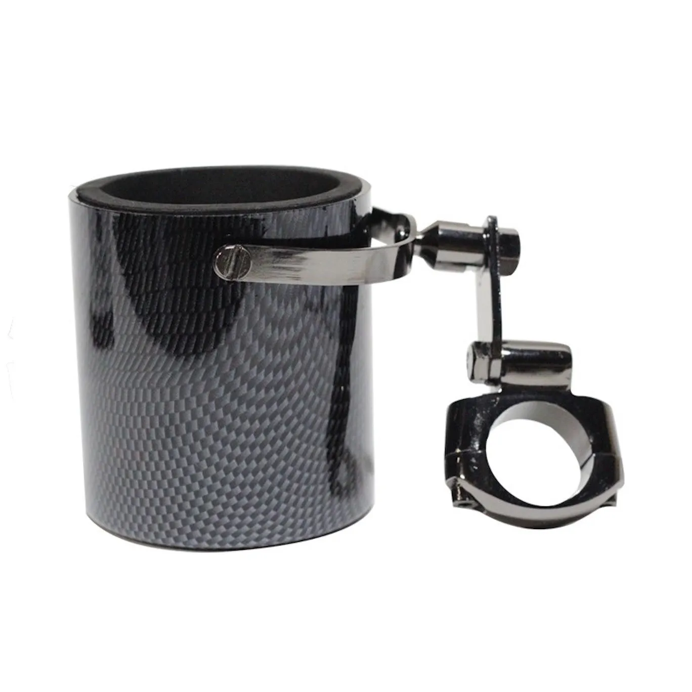 Silver Motorcycle Cup Holder With Foam Cup Insert