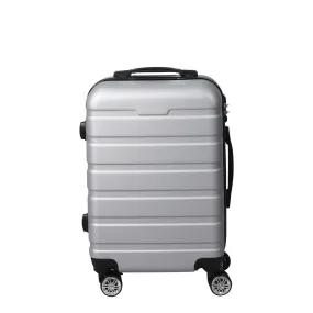 Slimbridge 20" Carry On Luggage Case Silver 20 inch