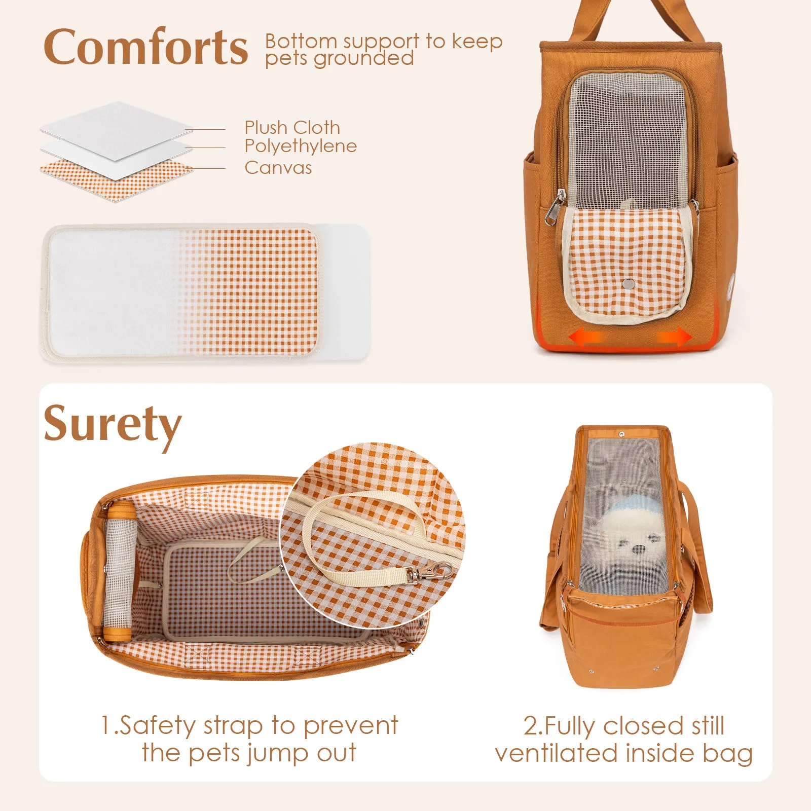 Small Dog Carriers Tote bag Dogs Portable Pet Carrier bag