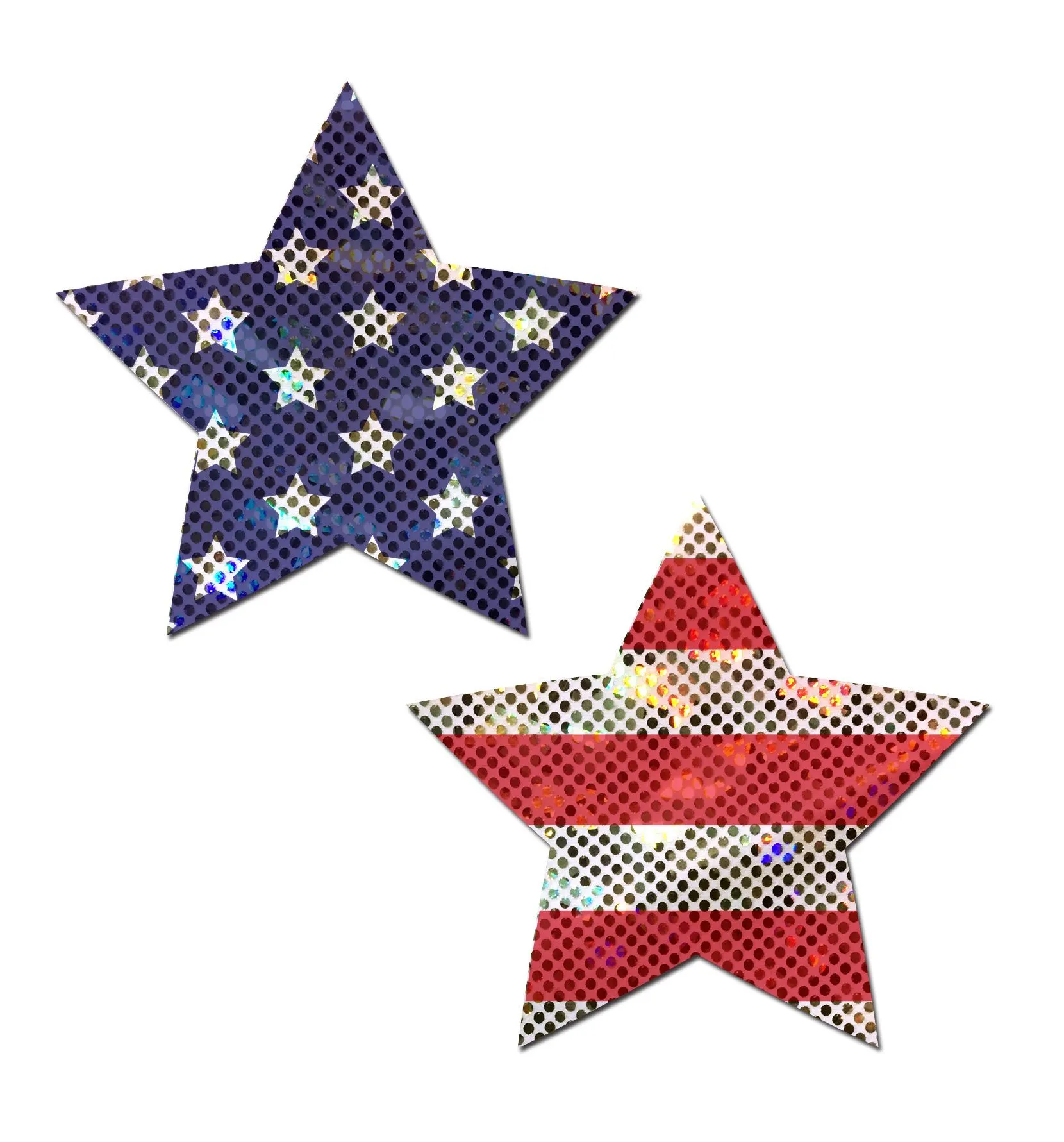 Star: Glittering Stars & Stripes Nipple Pasties