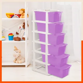 Stomo 6 Multi-Purpose Storage Organizer for Home and Office (Lavender)