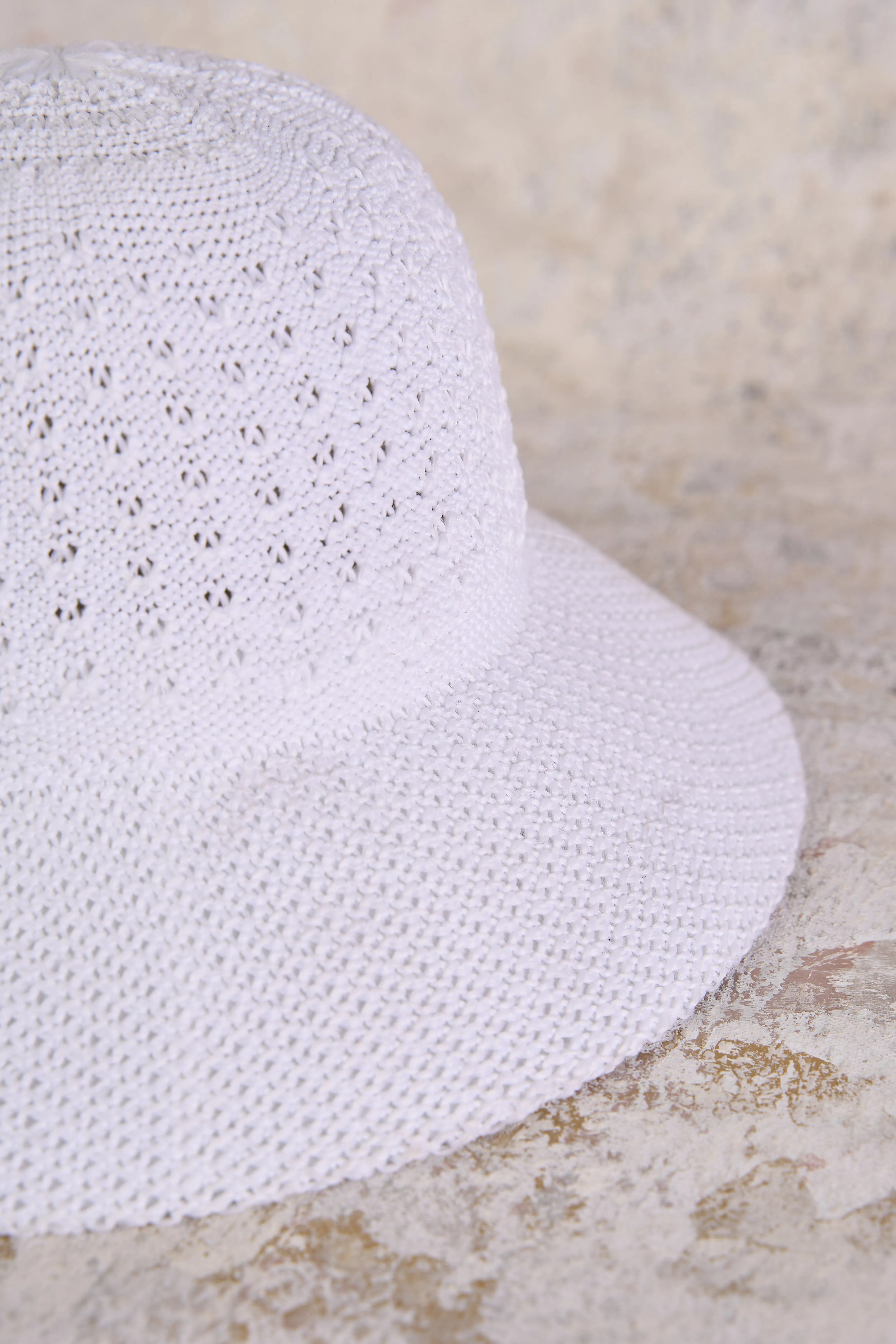 Summer Woven Cloche - White