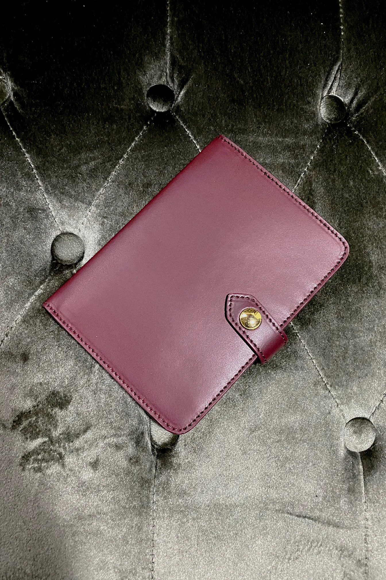 Sydney Leather Passport Holder in Bordeaux Burgundy