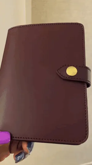 Sydney Leather Passport Holder in Bordeaux Burgundy