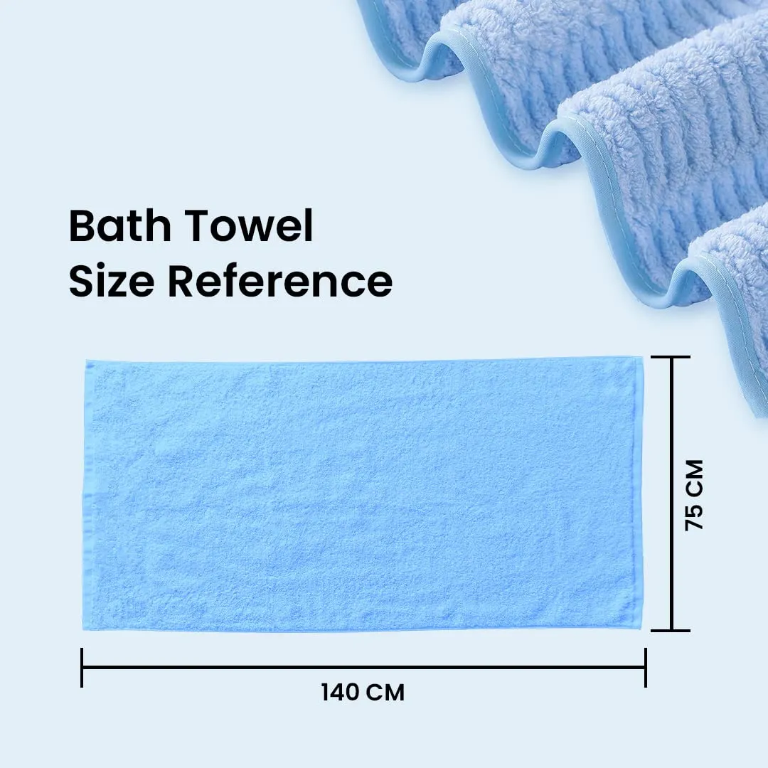 The Better Home Microfiber Bath Towel for Bath | Soft, Lightweight, Absorbent and Quick Drying Bath Towel for Men & Women | 140cm X 70cm (Pack of 4, Pink Beige) (Pack of 2, Blue Green)