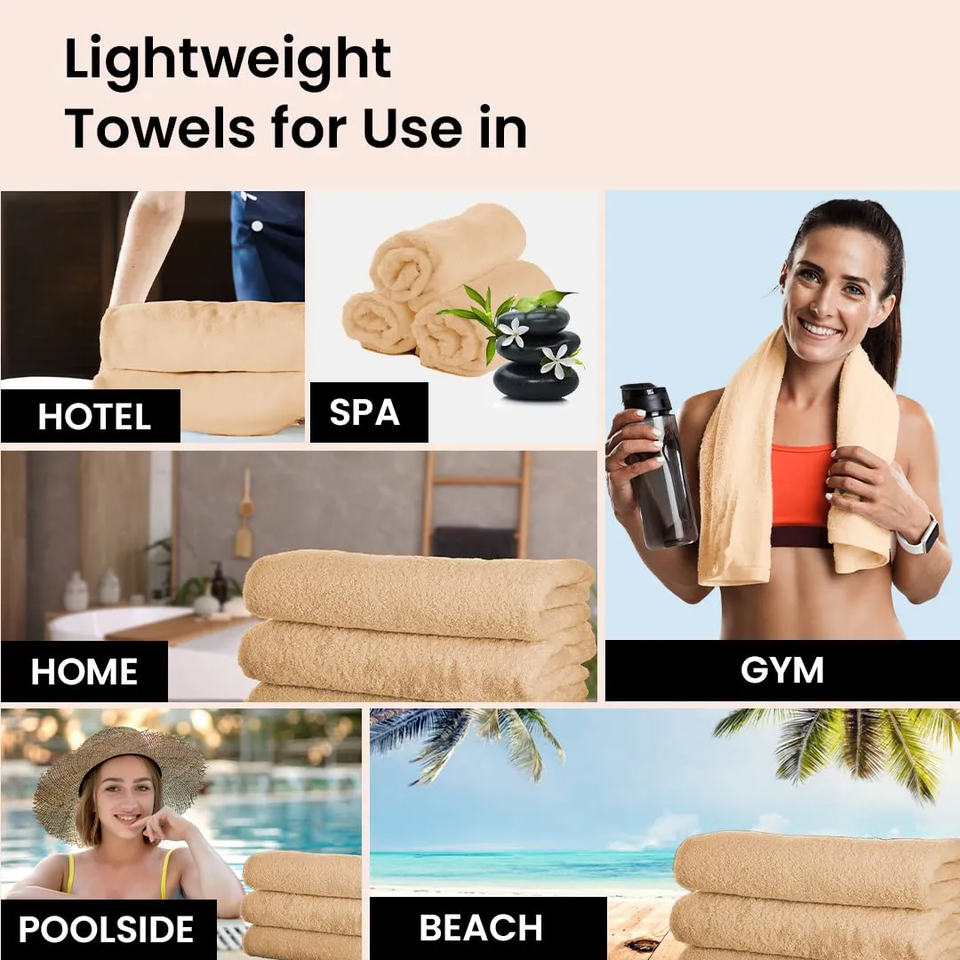 The Better Home Microfiber Bath Towel for Bath | Soft, Lightweight, Absorbent and Quick Drying Bath Towel for Men & Women | 140cm X 70cm (Pack of 4, Pink Beige) (Pack of 2, Green Beige)