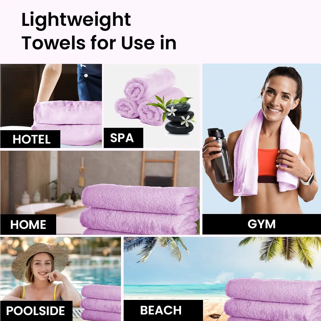 The Better Home Microfiber Bath Towel for Bath | Soft, Lightweight, Absorbent and Quick Drying Bath Towel for Men & Women | 140cm X 70cm (Pack of 4, Pink Beige) (Pack of 3, Pink Beige Green)