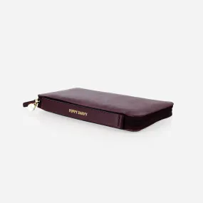 The Four Person Family Passport Holder Aubergine Micro Pebble