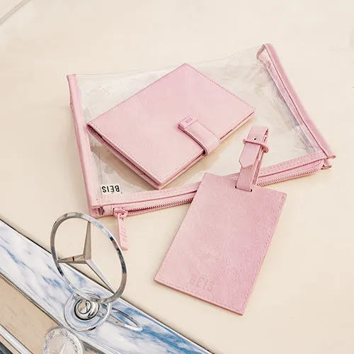 The Passport and Luggage Tag Set in Atlas Pink