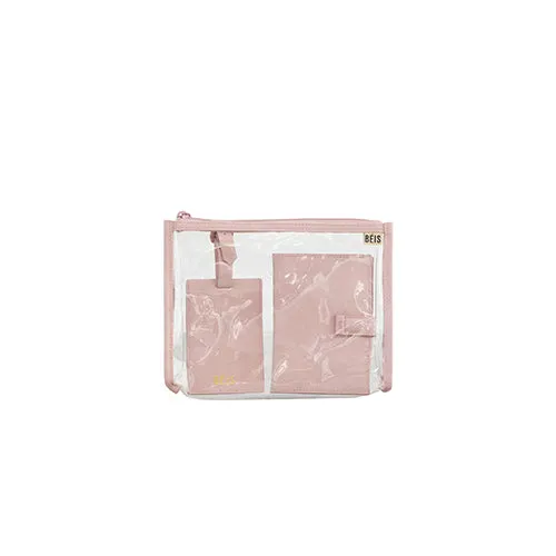 The Passport and Luggage Tag Set in Atlas Pink