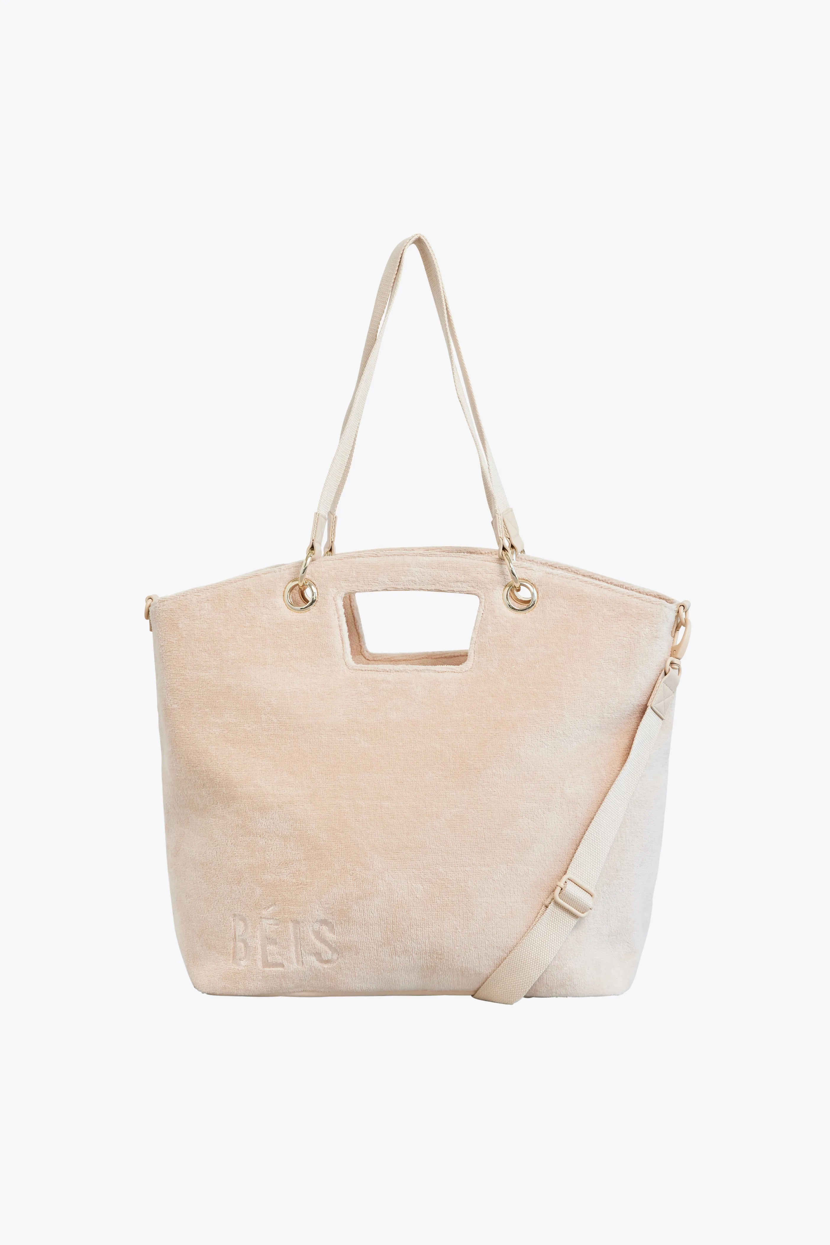 The Terry Tote in Beige