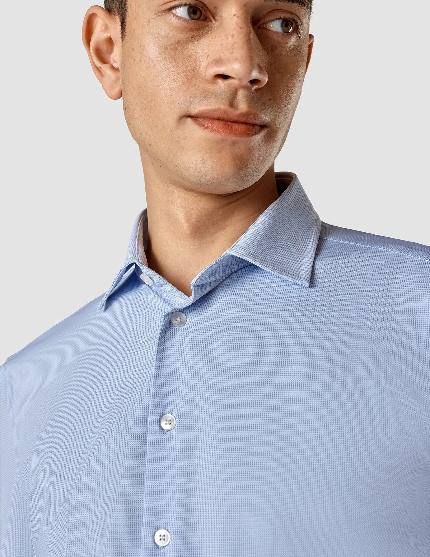 Travel Shirt Light Blue Slim