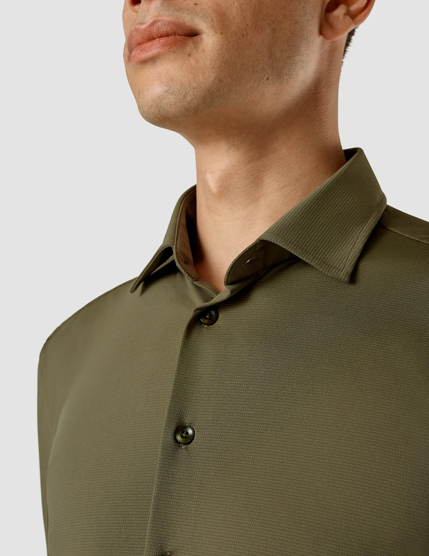 Travel Shirt Remote Green Slim