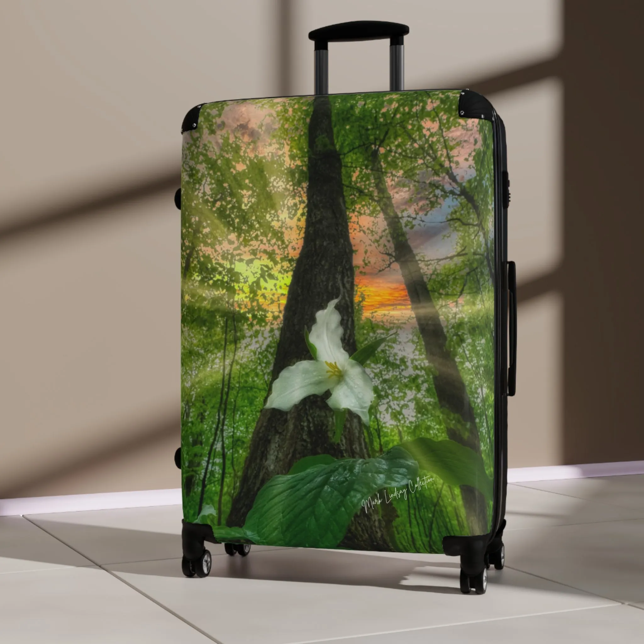 Trees & Trillium Custom Art Luggage