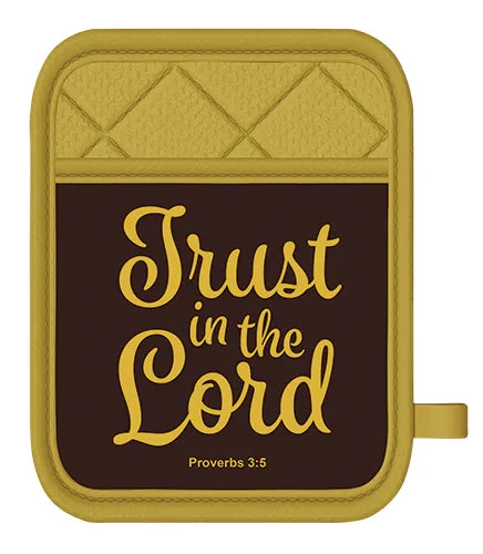 Trust In the Lord Oven Mitt/Pot Holder Set