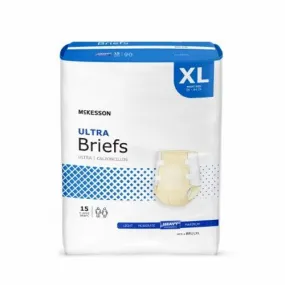 Unisex Adult Incontinence Brief McKesson Ultra Tab Closure X-Large Disposable Heavy Absorbency Count of 1 By McKesson