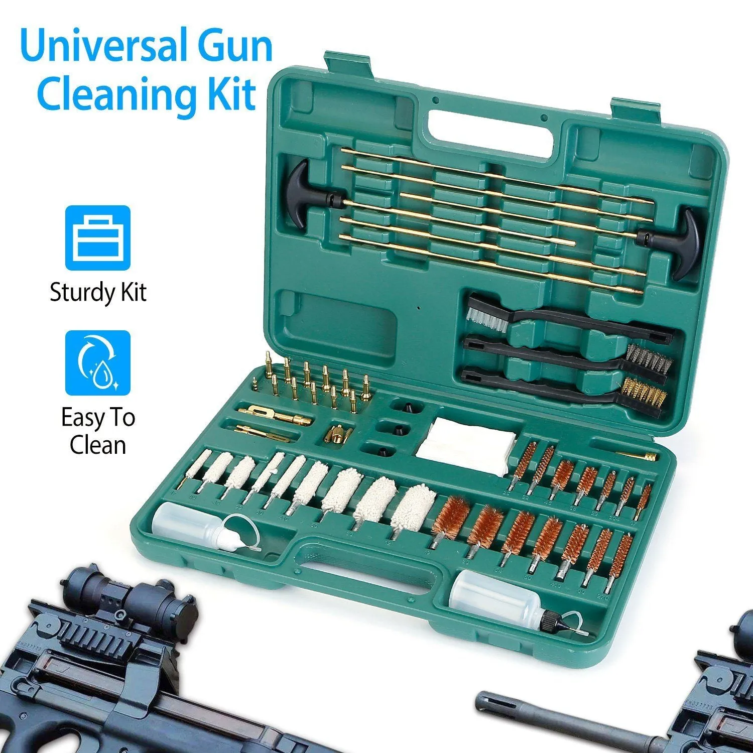 Universal Gun Cleaning Kit with Carrying Case