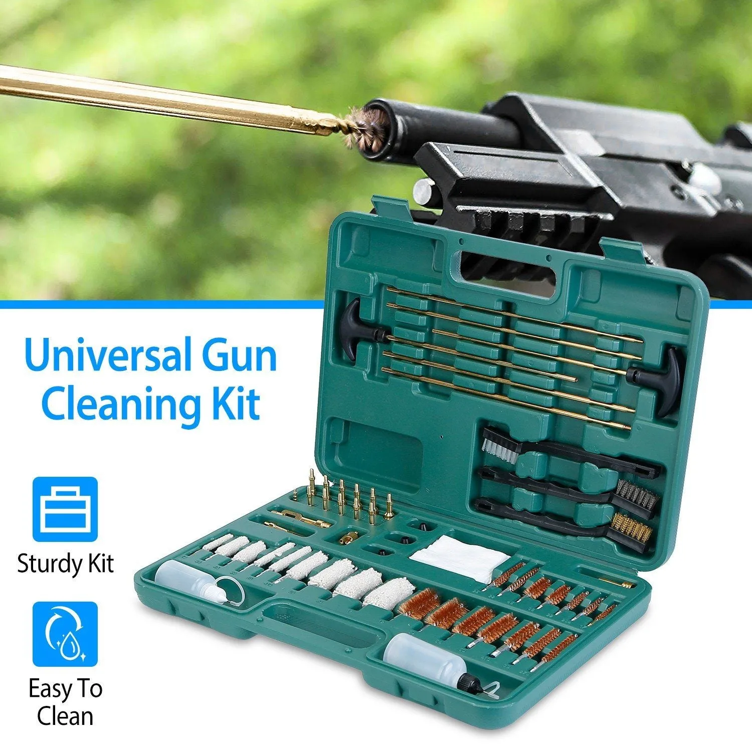 Universal Gun Cleaning Kit with Carrying Case