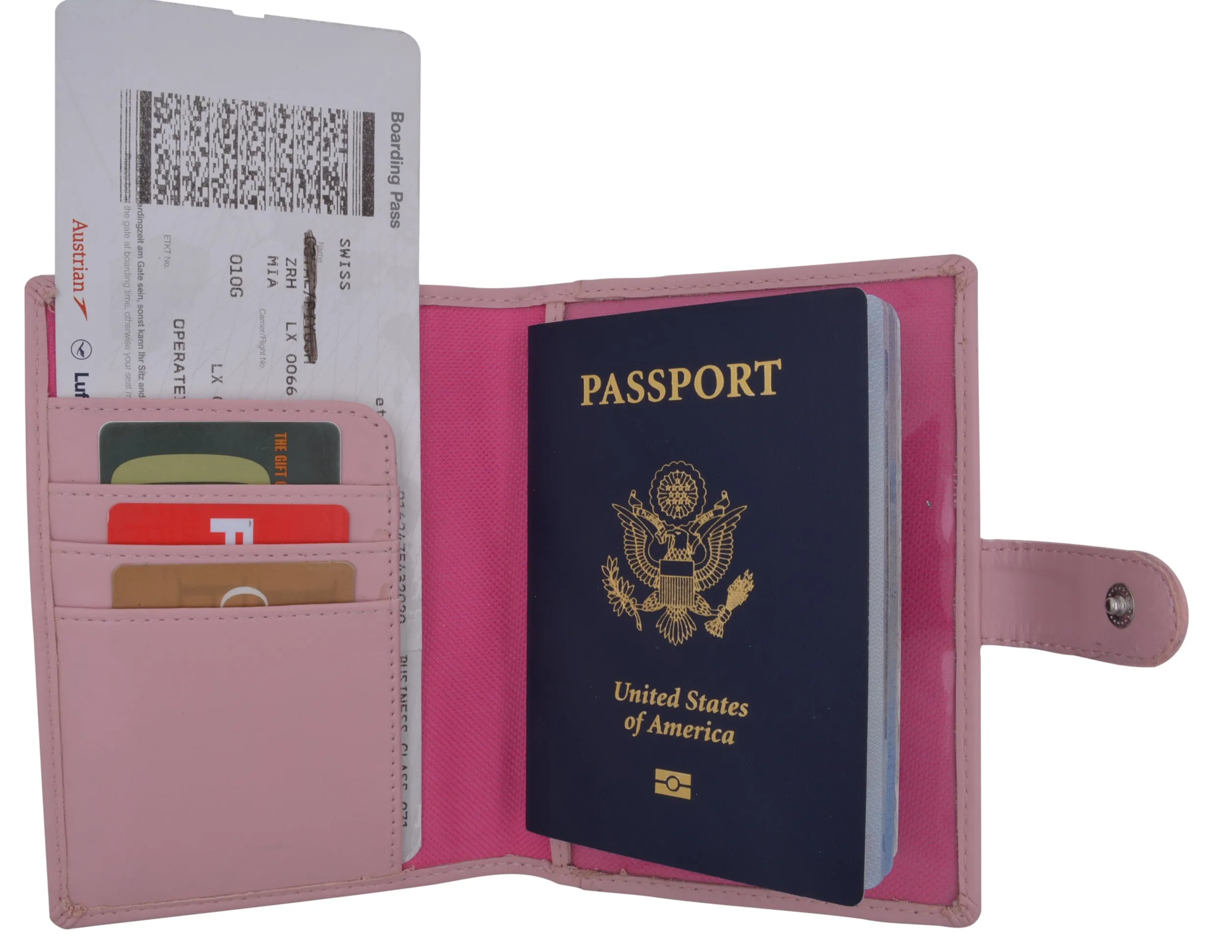 U.S Passport Holder Cover Wallet Leather Card Case Travel Accessories USA Logo