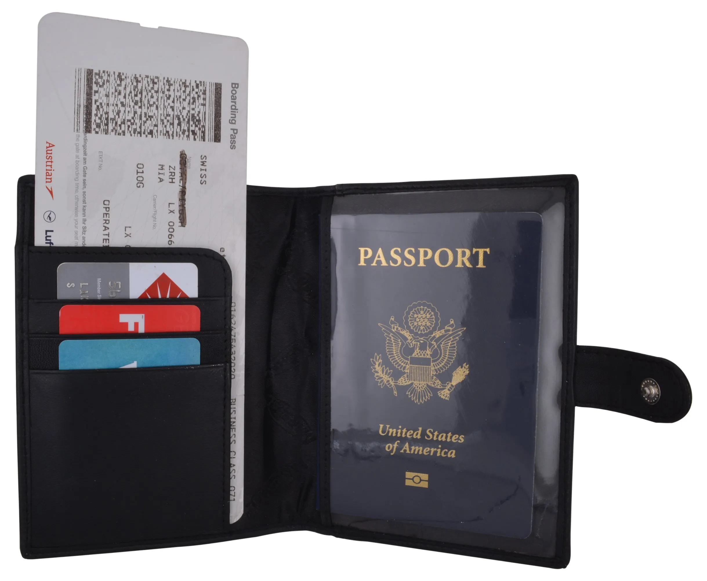 U.S Passport Holder Cover Wallet Leather Card Case Travel Accessories USA Logo