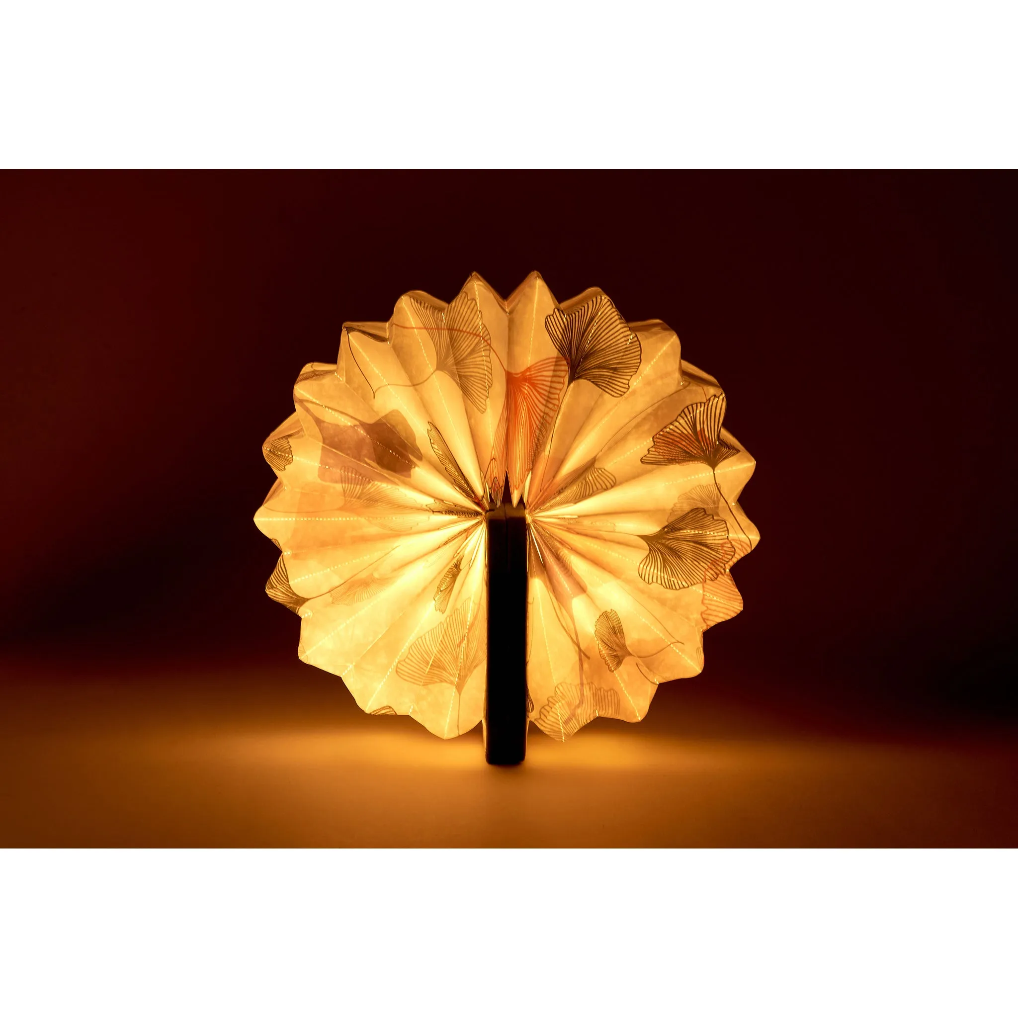 Velvet Accordion Lamp - Green Gingko