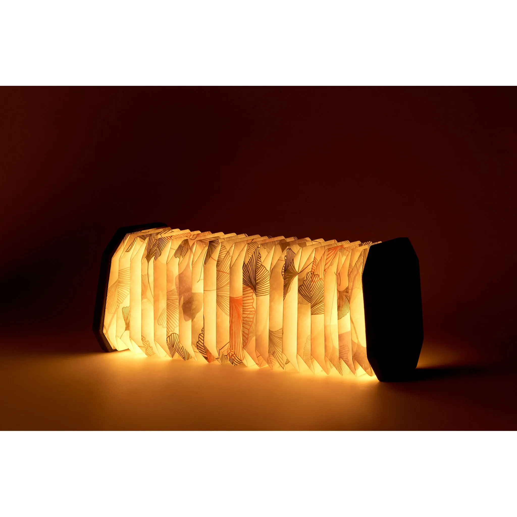 Velvet Accordion Lamp - Green Gingko