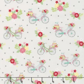 Vintage Adventure - Bicycle Gray Yardage