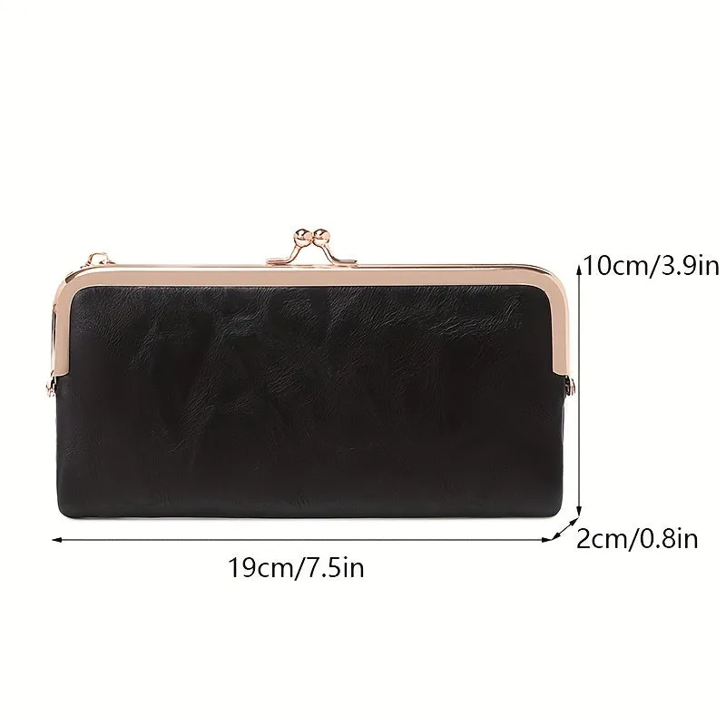 Vintage MultiFunctional Long Wallet for Women  Zipper Card Holder