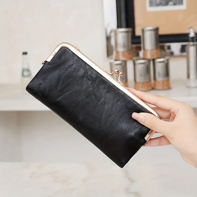 Vintage MultiFunctional Long Wallet for Women  Zipper Card Holder